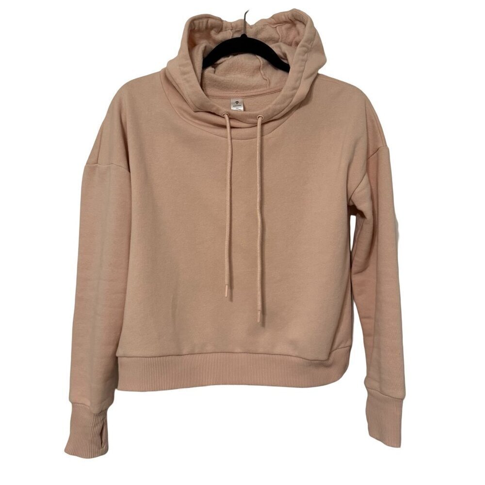 90 Degree by Reflex Hoodie Pink Fleece Thumbhole Pullover Womens Small - Picture 2 of 5